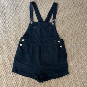 Navy Blue Short Overalls